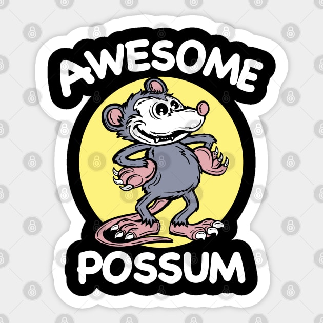 Awesome Possum Sticker by PnJ